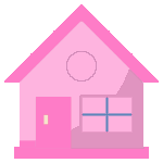 pink house icon